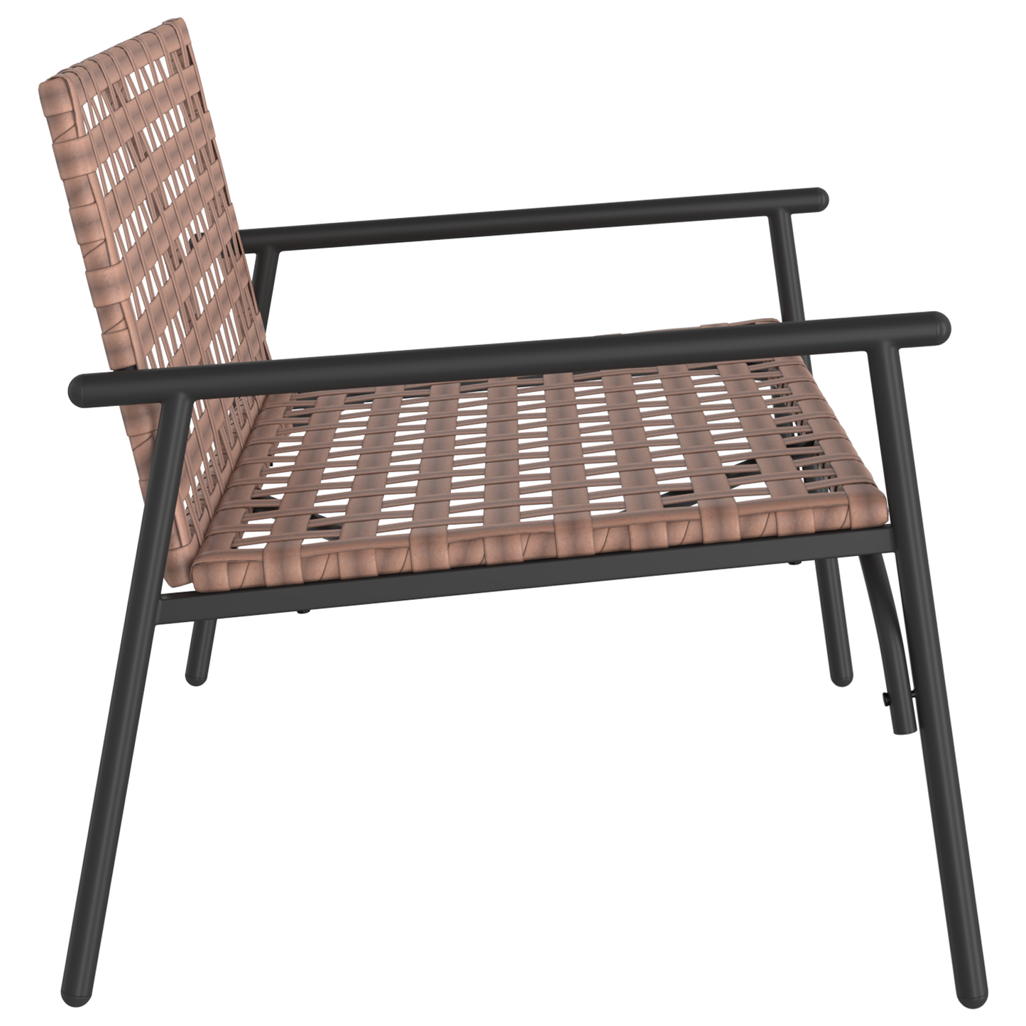 Cadeira de Jardim Preto 113 x 79 x 75cm vime PE