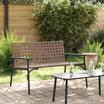Cadeira de Jardim Preto 113 x 79 x 75cm vime PE