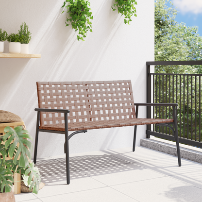 Cadeira de Jardim Preto 113 x 79 x 75cm vime PE